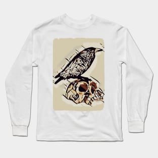 Skull Raven Long Sleeve T-Shirt